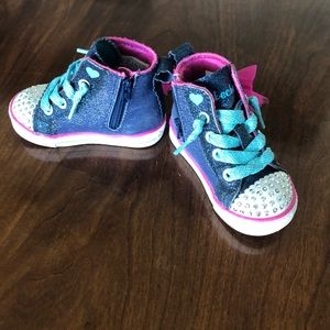 Light Up Girls High Top Sketchers